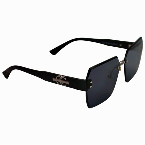 Gucci Women’s Oversized Sunglasses | Gray Lens | Silver & Black | 62-14-145 |New main image 7